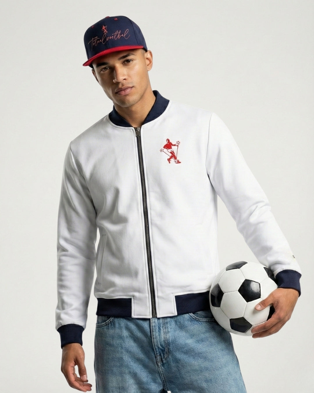 The 'Totaalvoetbal' Blueprint Bomber Jacket