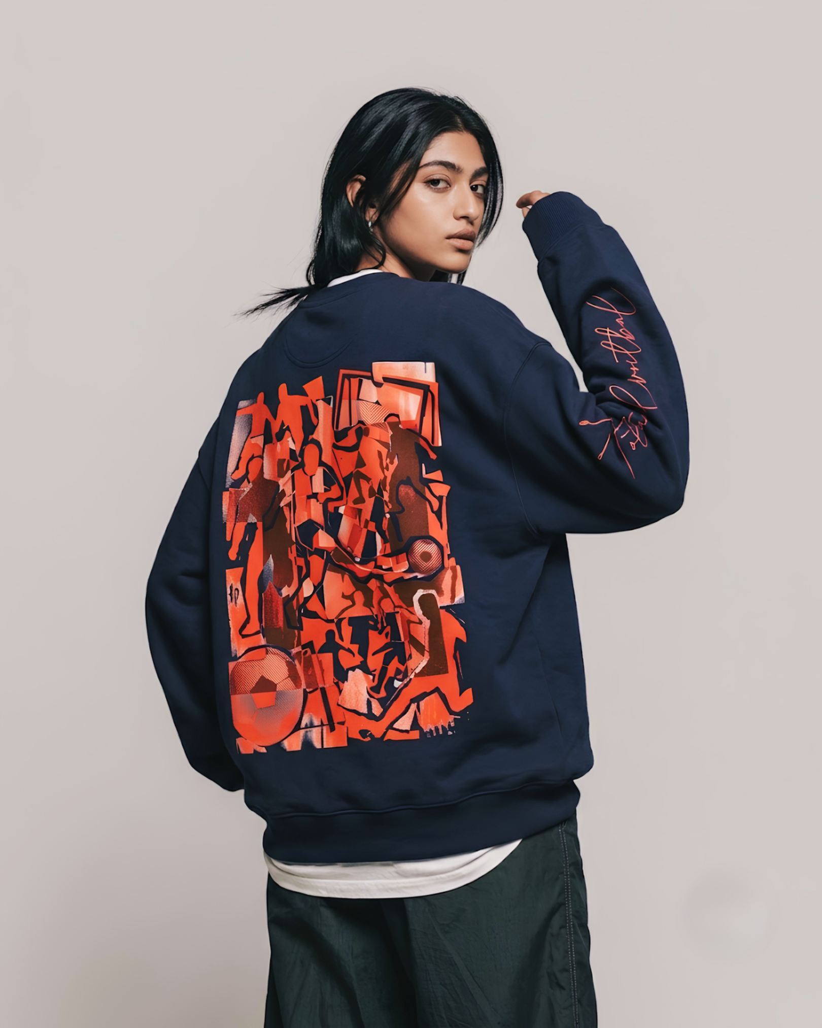 The 'Totaalvoetbal' Blueprint Oversized Sweatshirt
